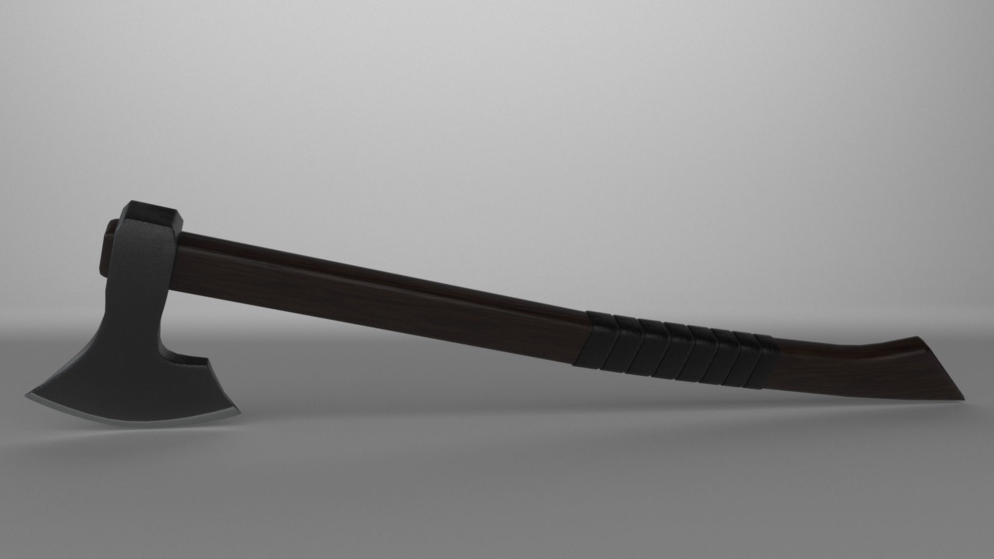 Batlle axe weapon low-poly 3D model Low-poly 3D model_2
