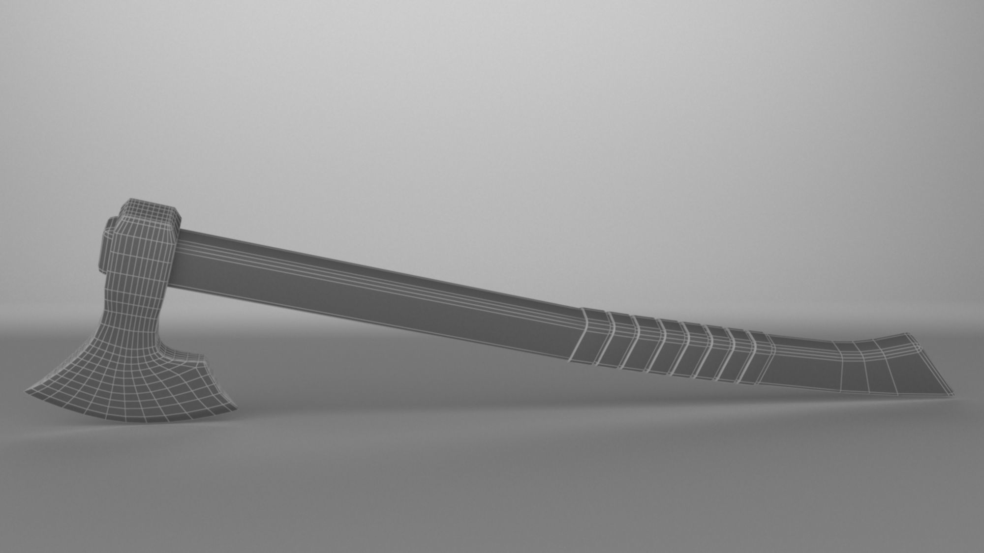 Batlle axe weapon low-poly 3D model Low-poly 3D model_16