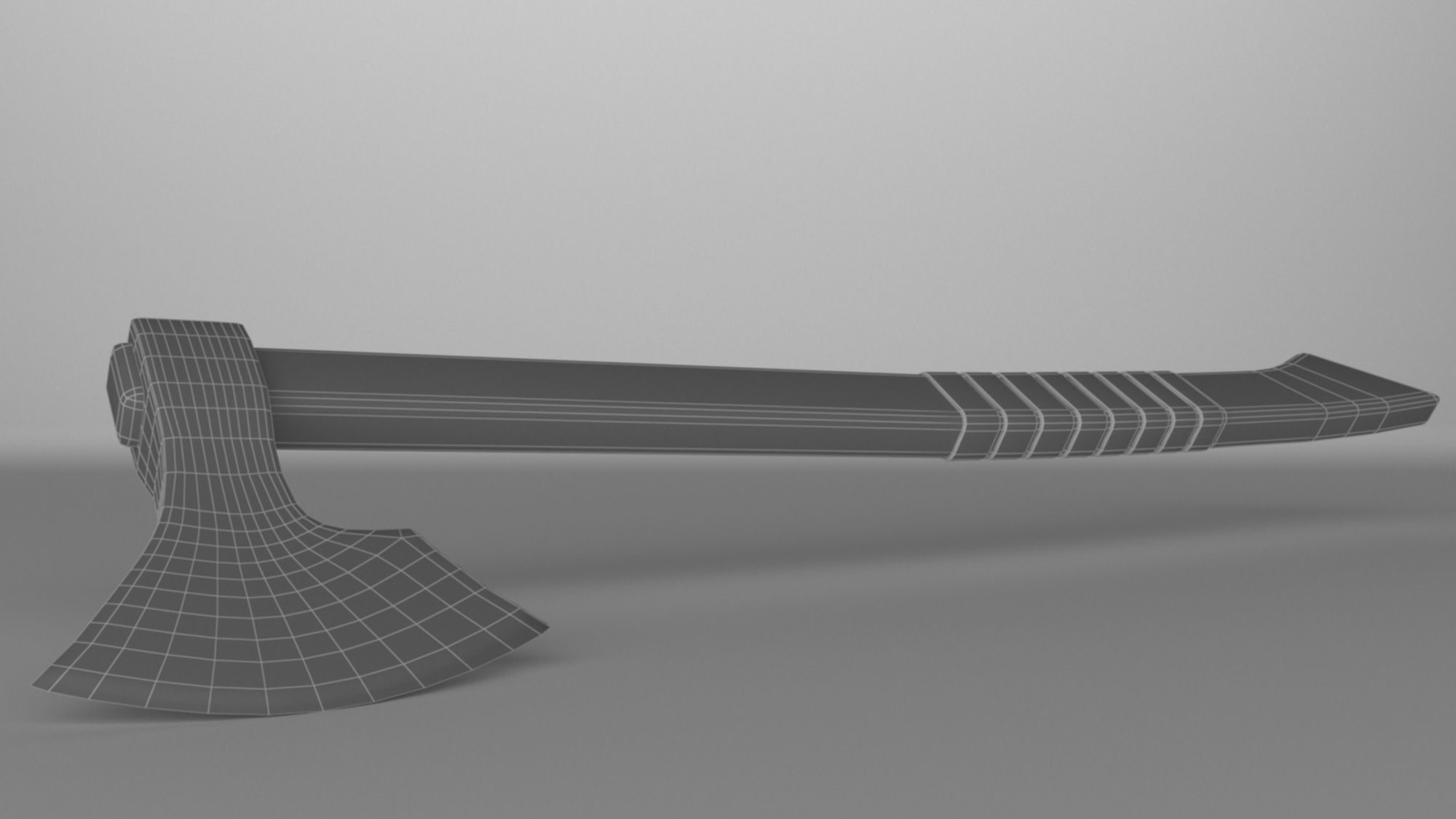 Batlle axe weapon low-poly 3D model Low-poly 3D model_14