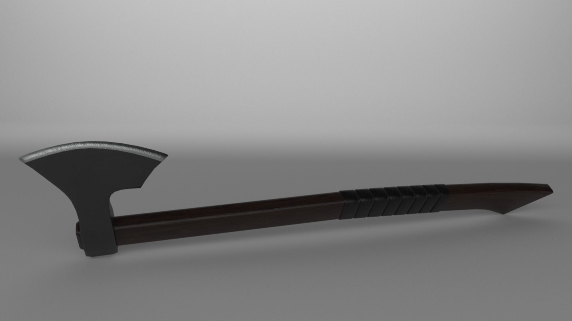 Batlle axe weapon low-poly 3D model Low-poly 3D model_4