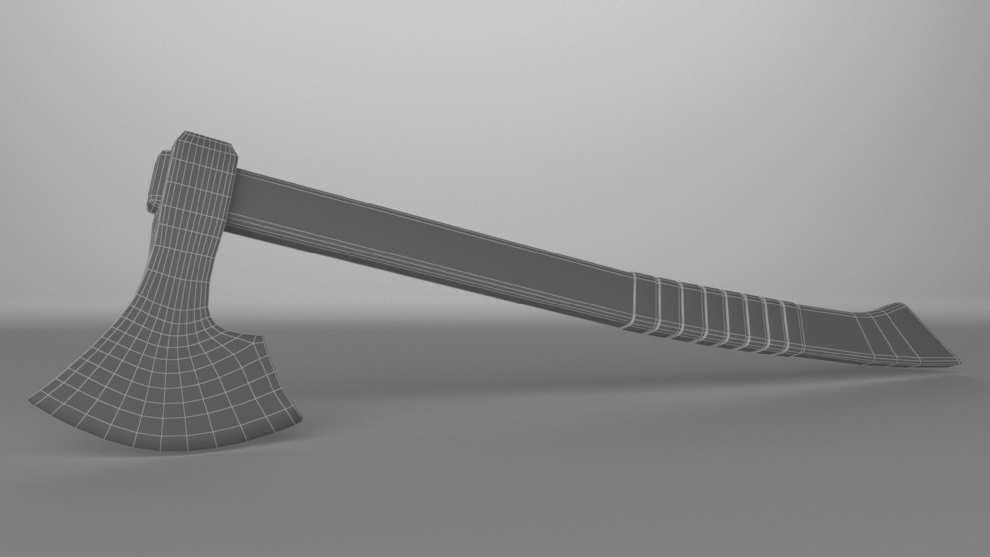 Batlle axe weapon low-poly 3D model Low-poly 3D model_15