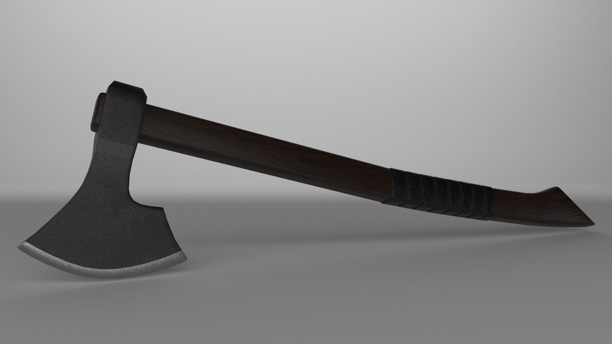 Batlle axe weapon low-poly 3D model Low-poly 3D model_1
