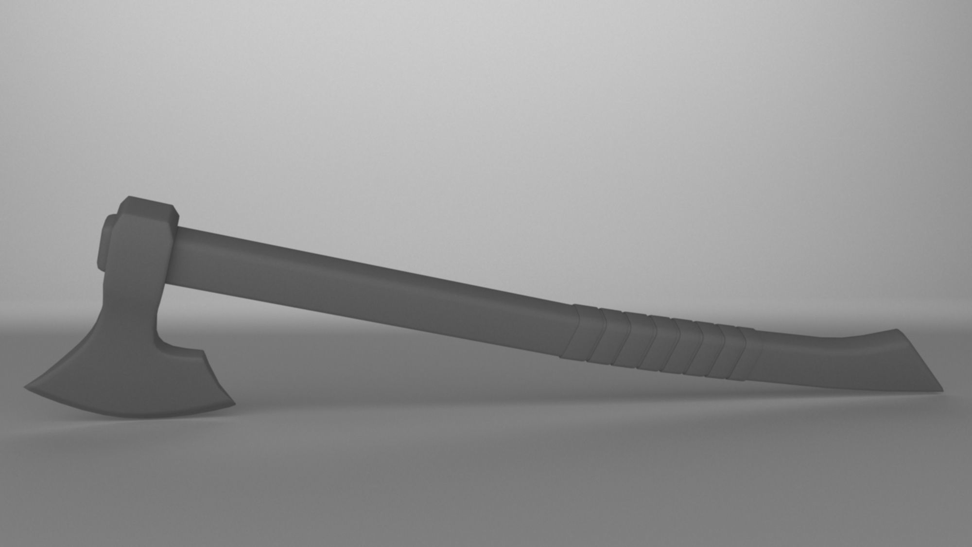 Batlle axe weapon low-poly 3D model Low-poly 3D model_9