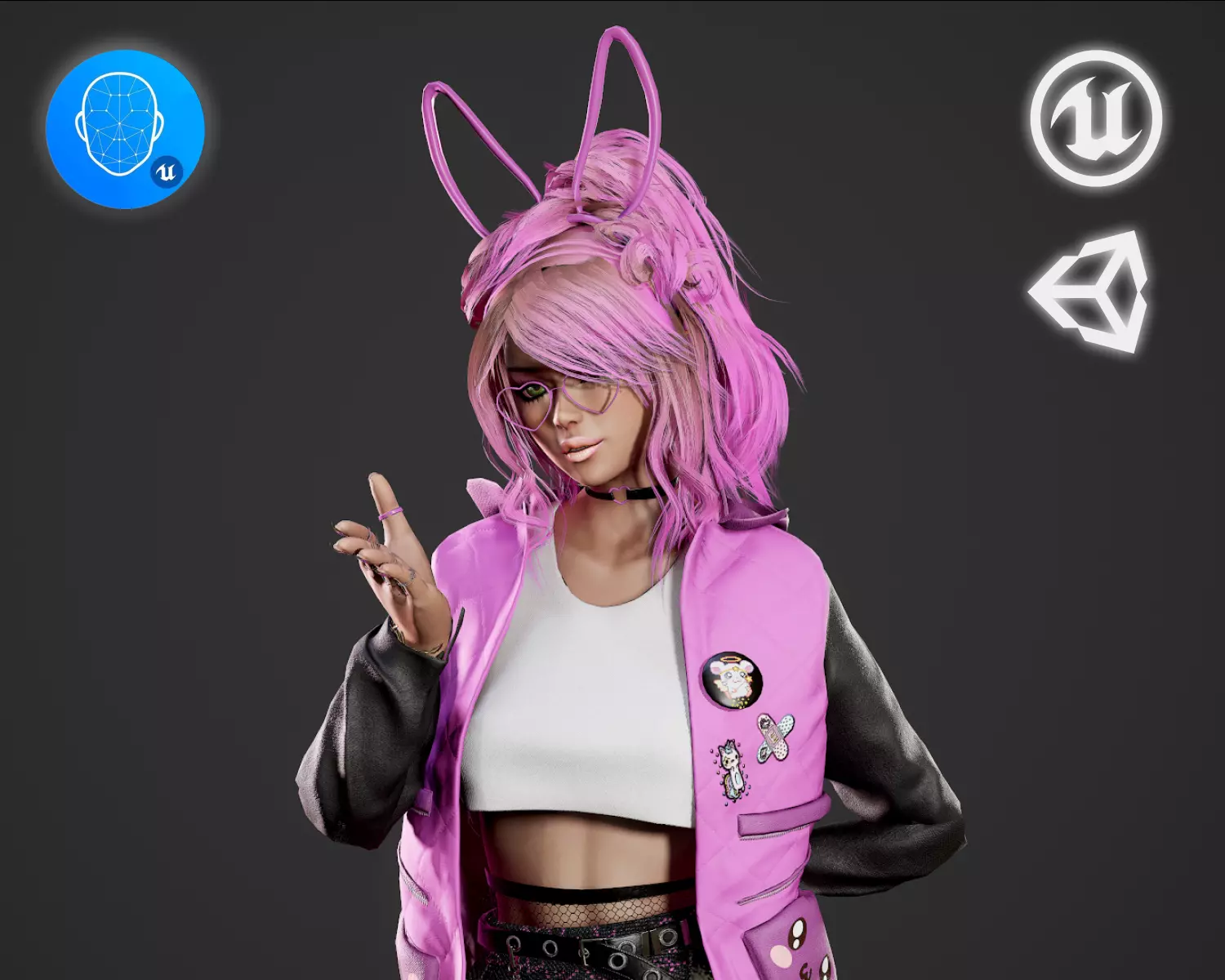 Bunny Gyaru Low-poly 3D model_0