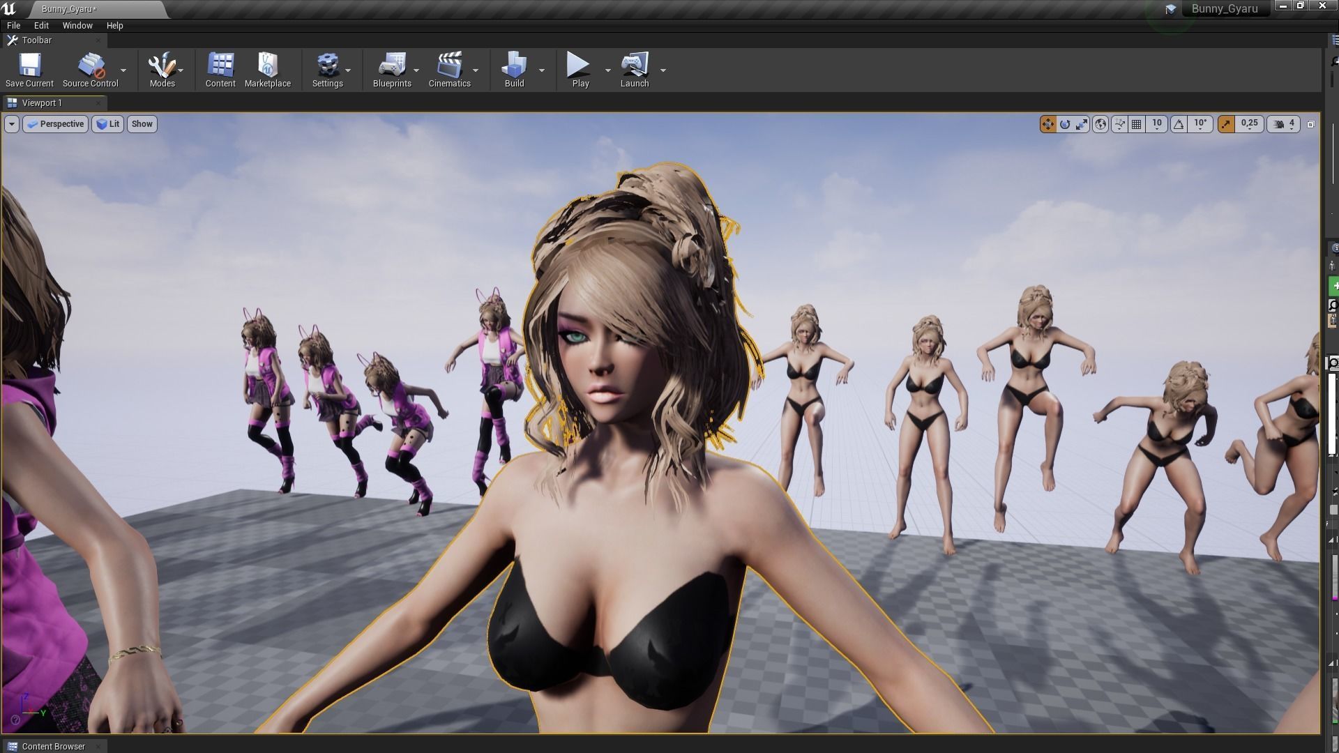 Bunny Gyaru Low-poly 3D model_10