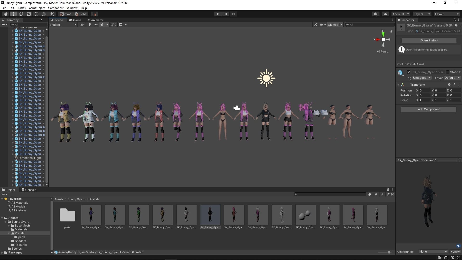 Bunny Gyaru Low-poly 3D model_5