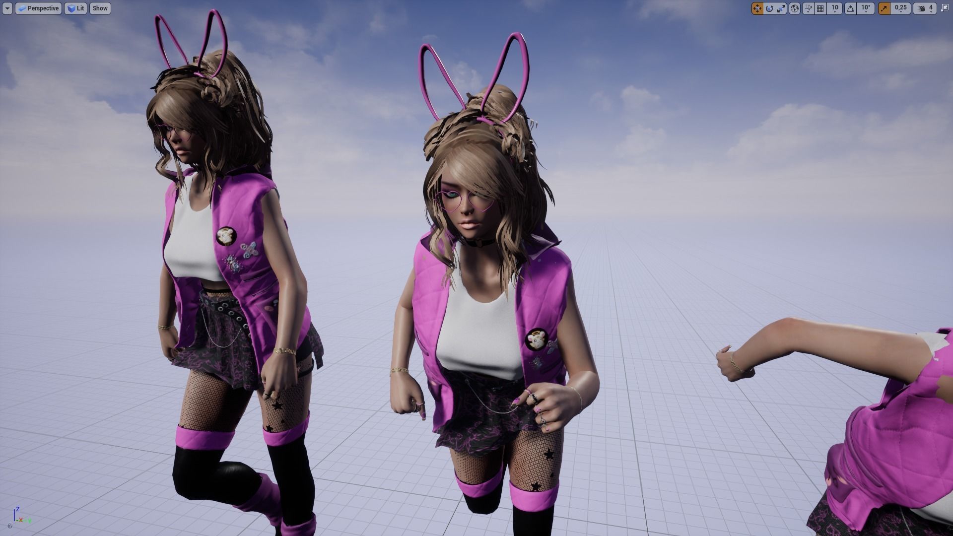 Bunny Gyaru Low-poly 3D model_9