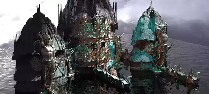 Ocean Master Tower Base City Kit bash