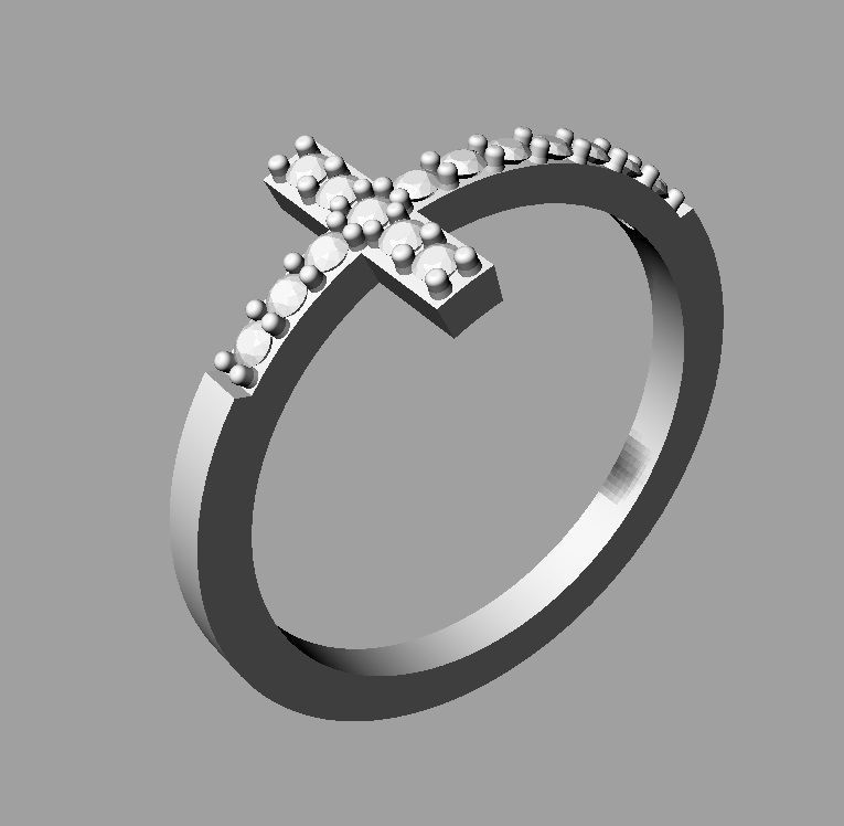 Cross Ring 3D print model_22