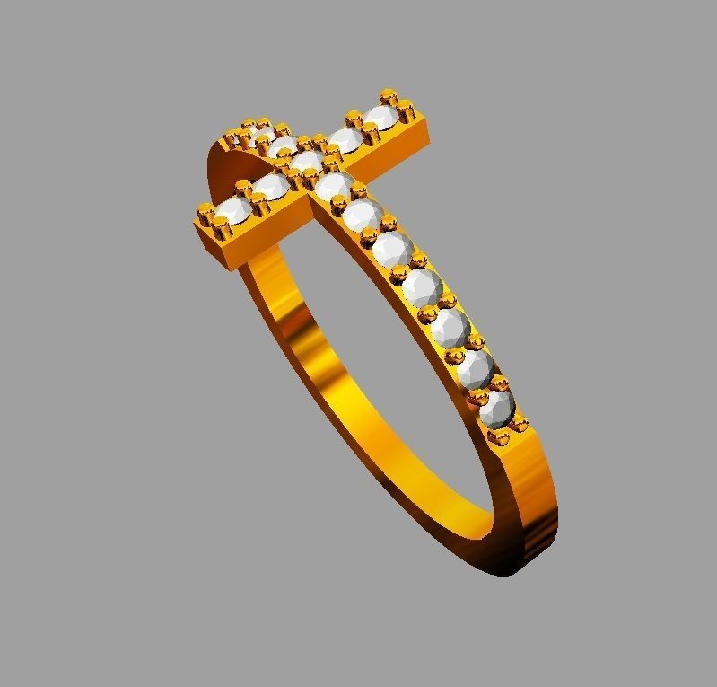 Cross Ring 3D print model_17