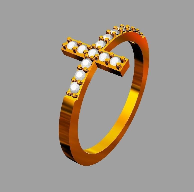 Cross Ring 3D print model_21