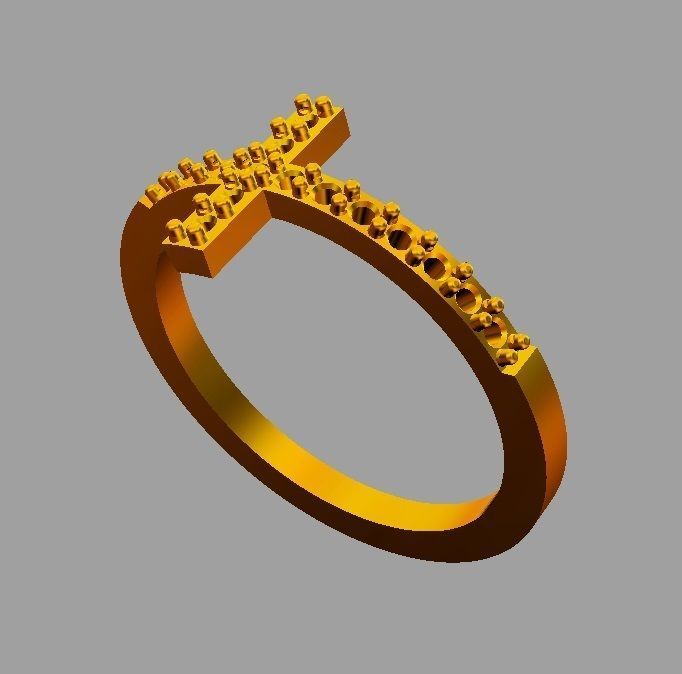 Cross Ring 3D print model_9
