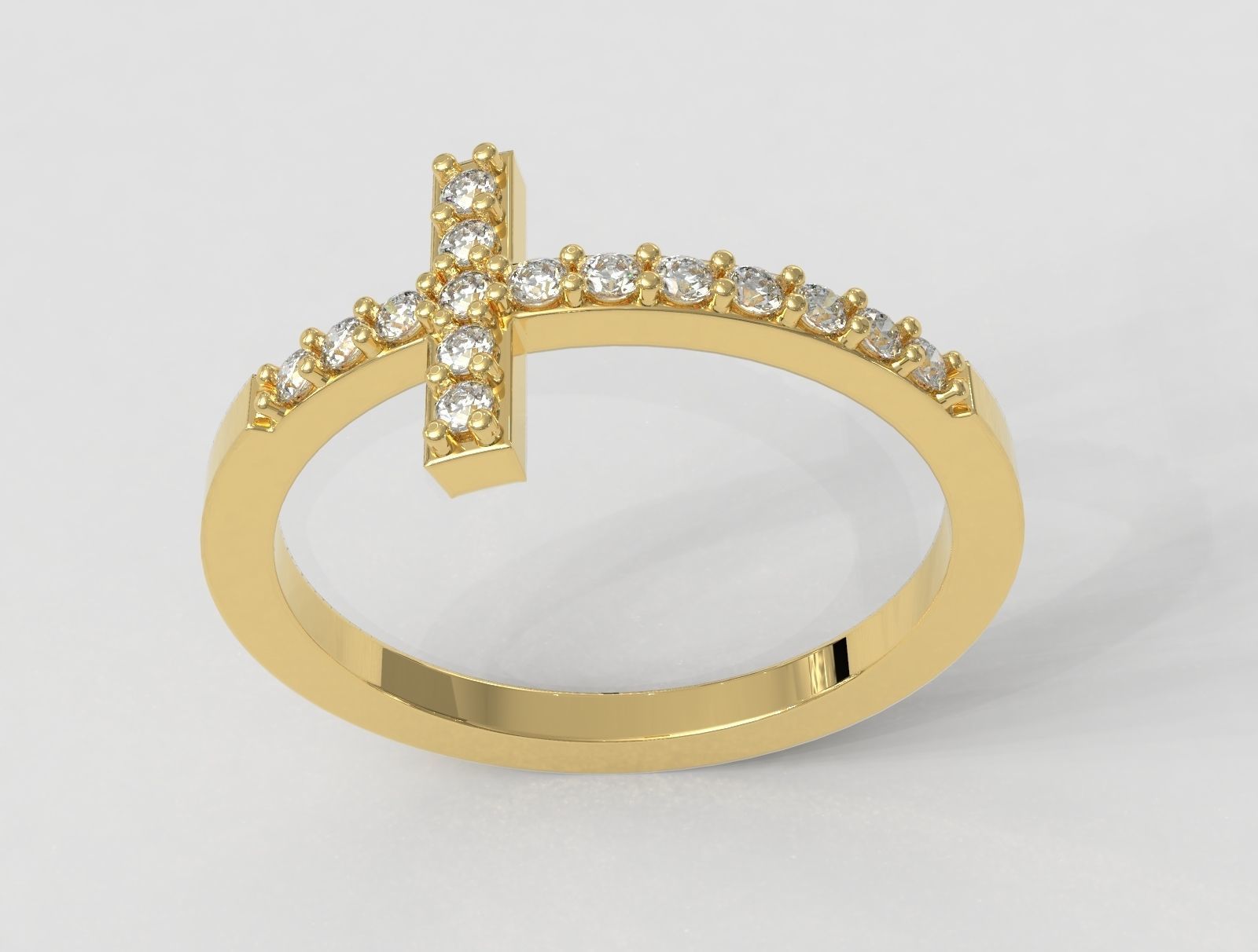 Cross Ring 3D print model_4