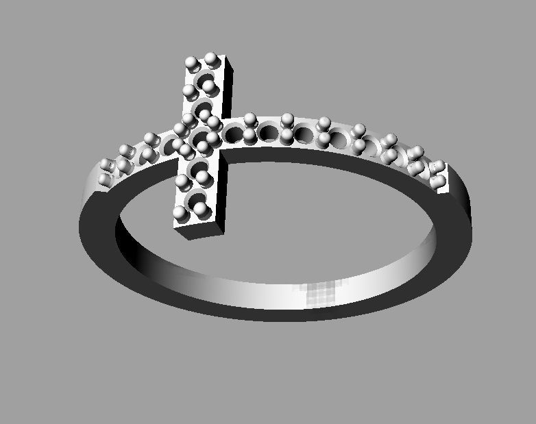 Cross Ring 3D print model_10