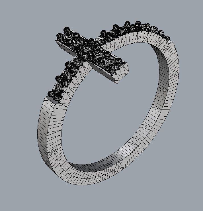 Cross Ring 3D print model_11