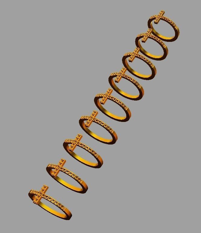 Cross Ring 3D print model_8