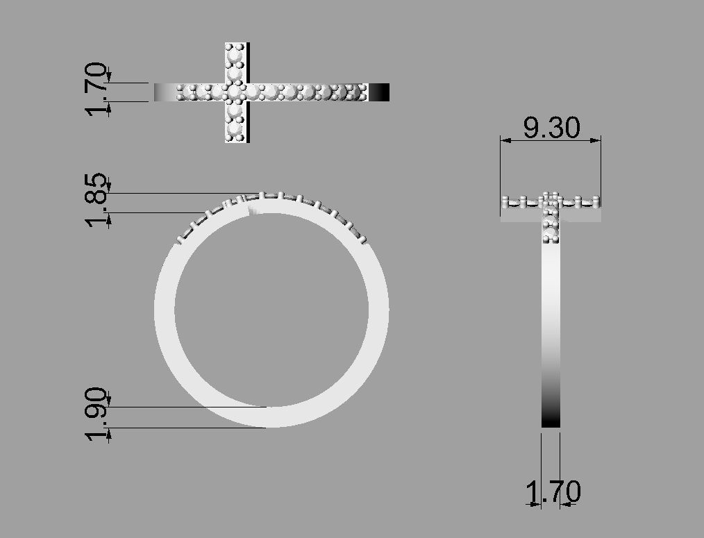 Cross Ring 3D print model_6