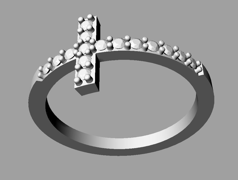 Cross Ring 3D print model_13