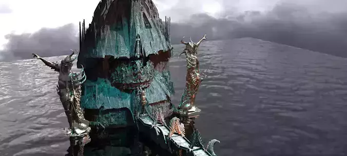 Ocean Master Tower Base City Kit bash 2