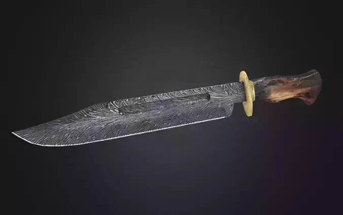 Bowie Knife damascus steel