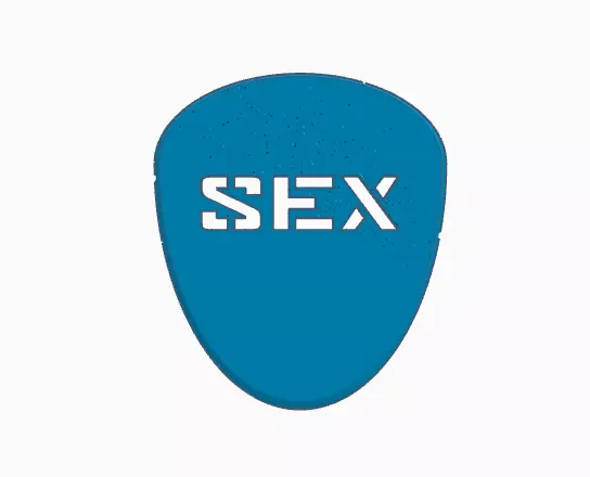 GUITAR PICK SEX 1mm 3D print model_0
