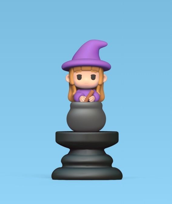 Halloween Chess 3D print model_7