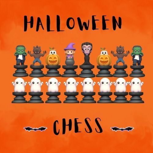 Halloween Chess 3D print model_2