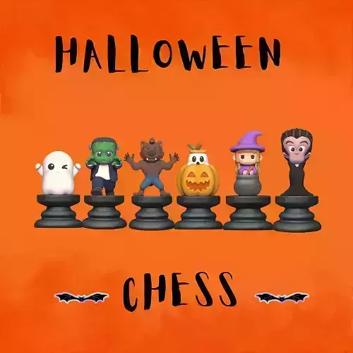 Halloween Chess 3D print model Halloween Chess 3D print model