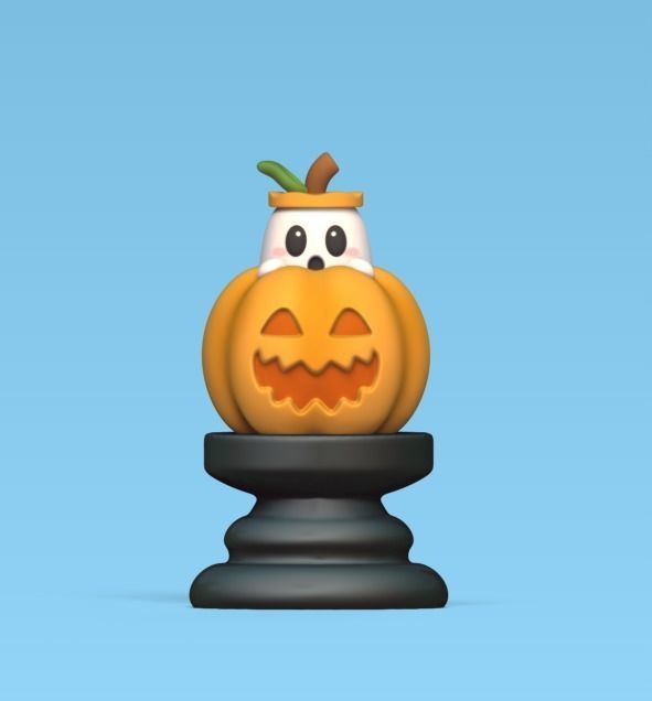 Halloween Chess 3D print model_6
