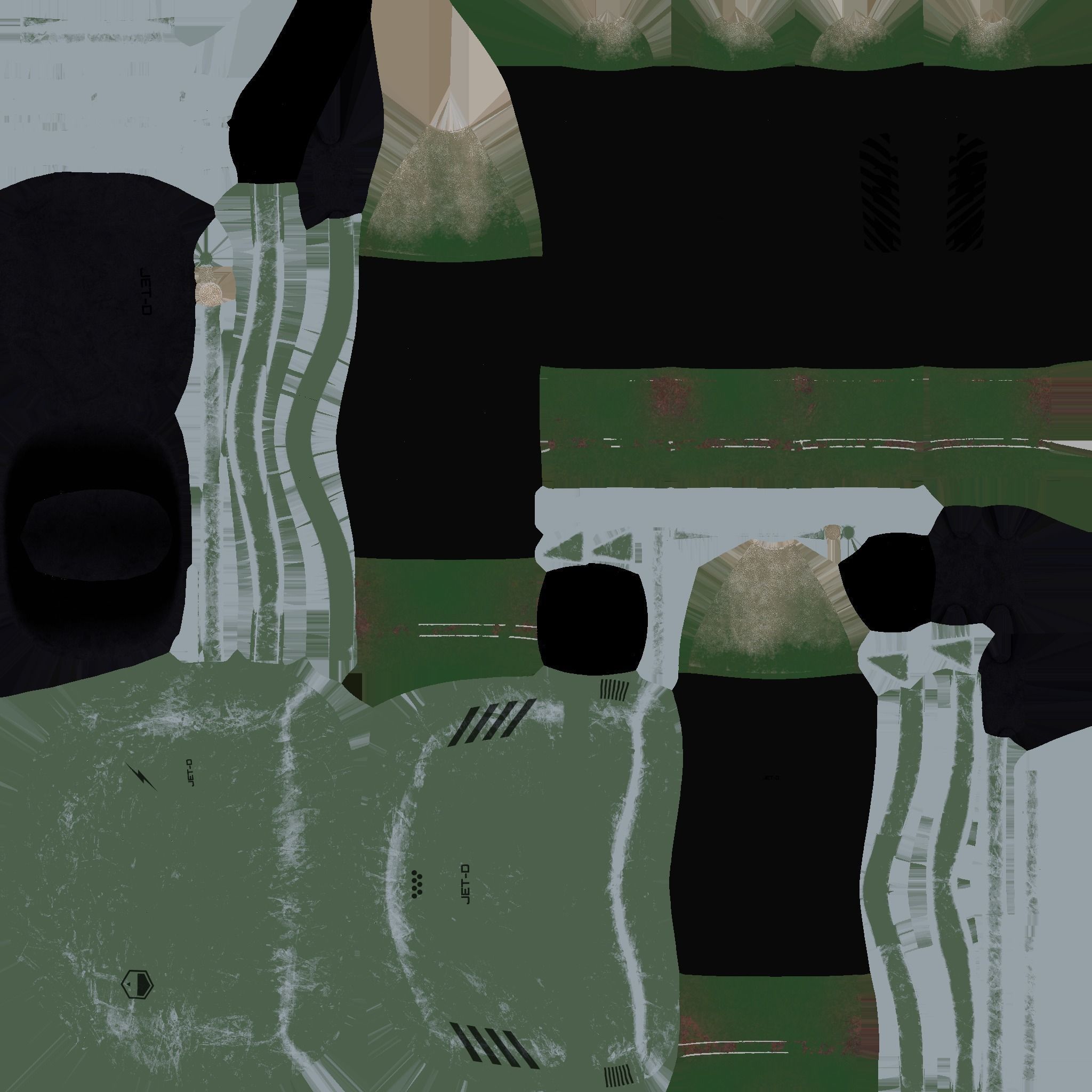 Jetpack D09 Green Metal - SciFi Character Design Low-poly 3D model_19