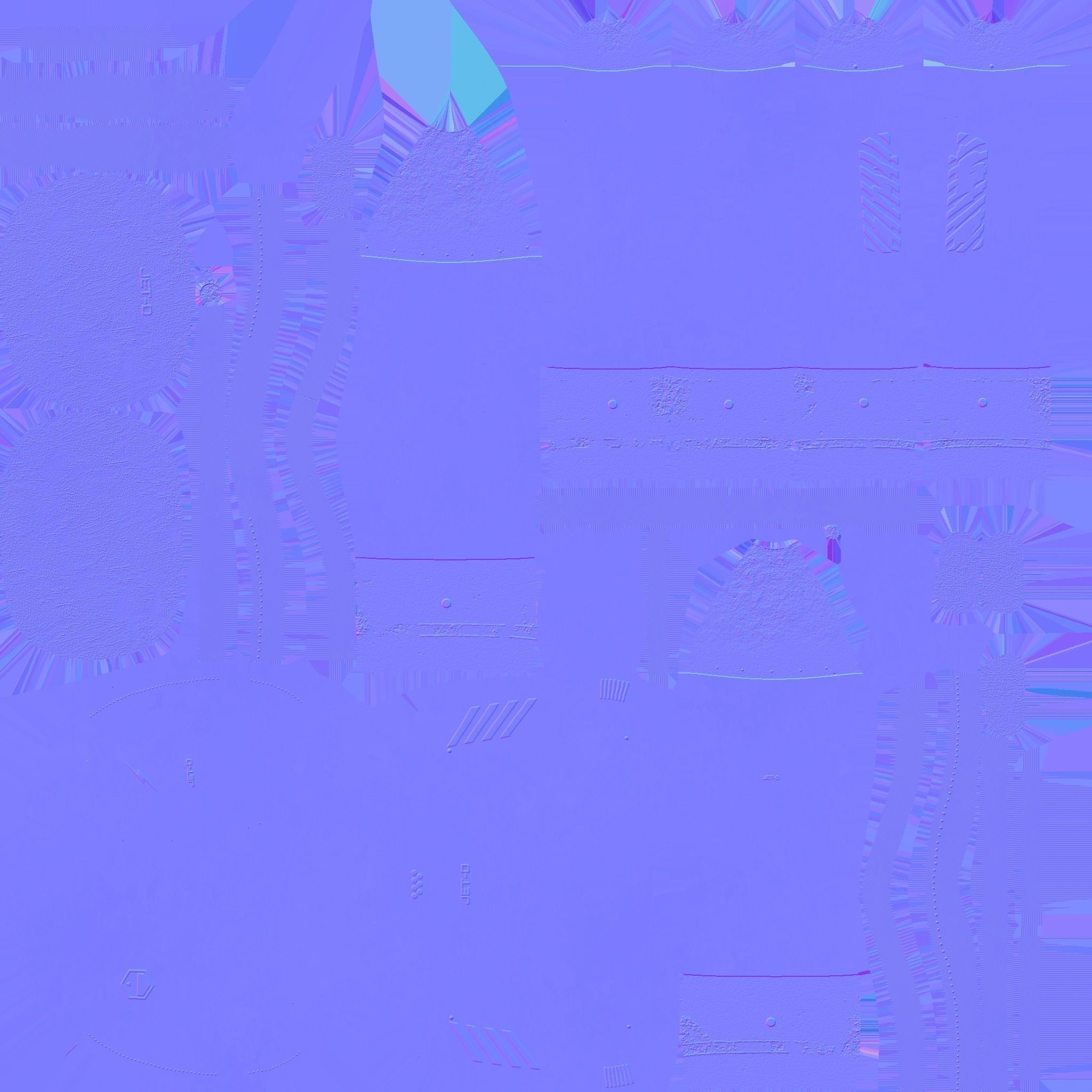 Jetpack D09 Green Metal - SciFi Character Design Low-poly 3D model_22