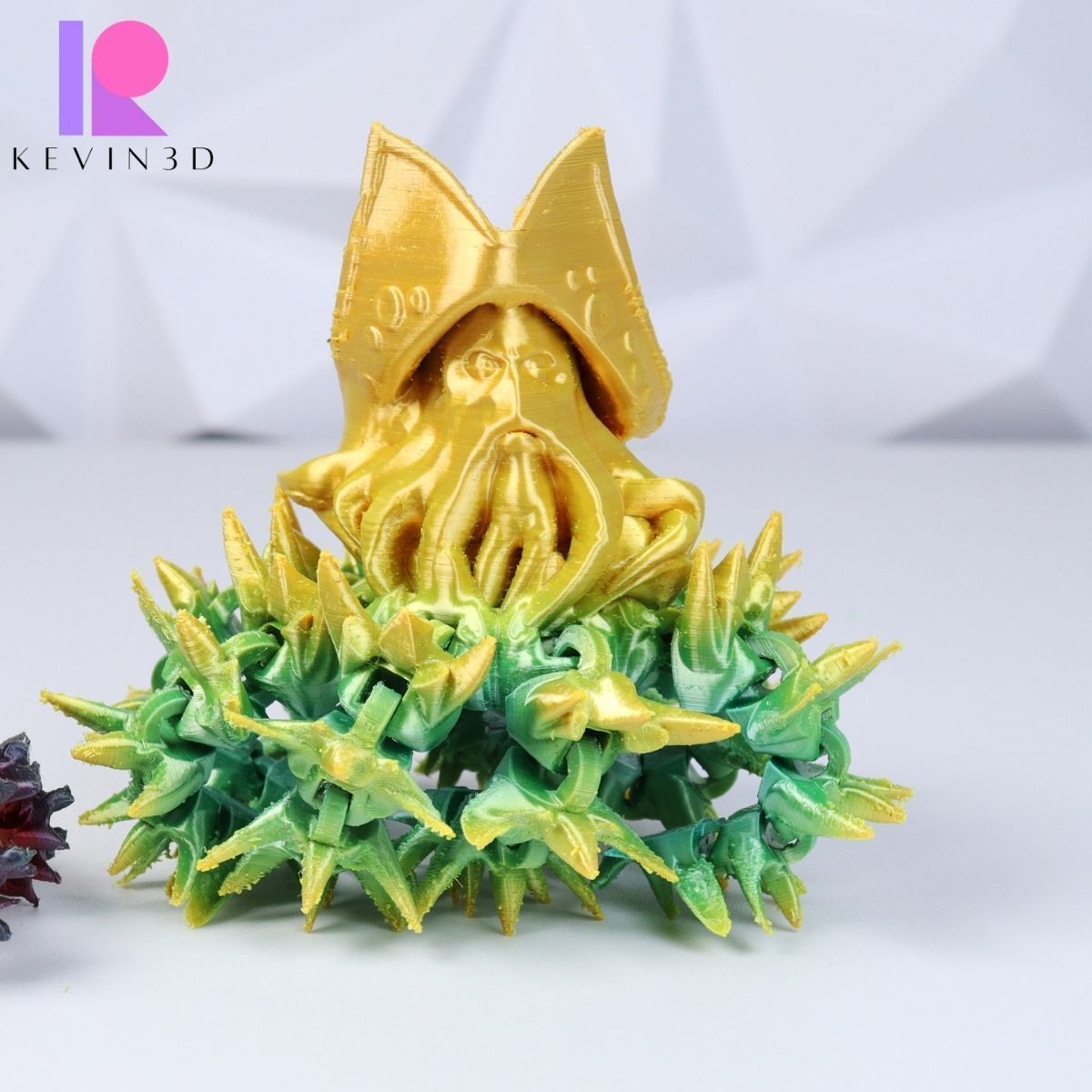 ARTICULATED OCTOPUS DAVY JONES PIRATE FLEXI WIGGLE PET 3D print model_2