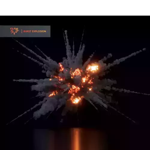 High Resolution Grenade Explosion VDB 3D Model  3D model