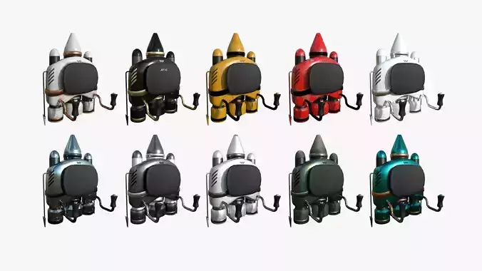 10 Jetpacks D Collection - SciFi Character Design 