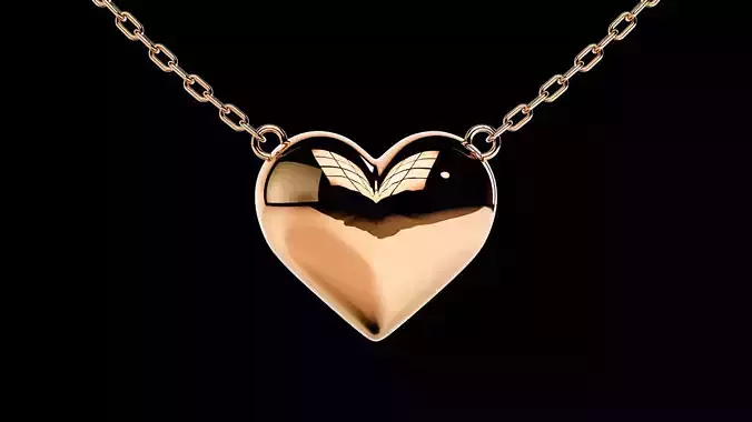Heart love Gold Pendant 