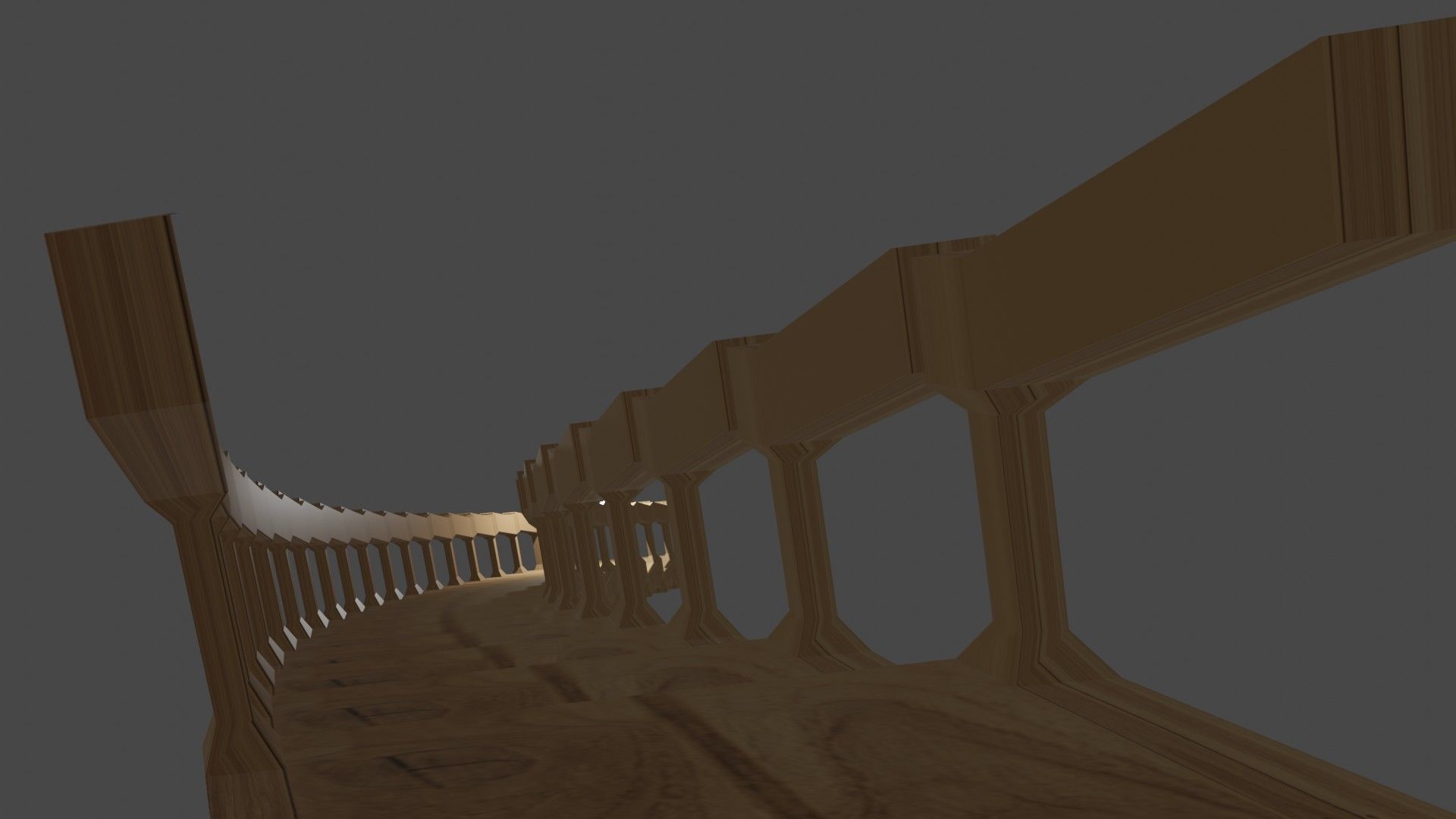 Wooden Ladder - stairs 3D model_6