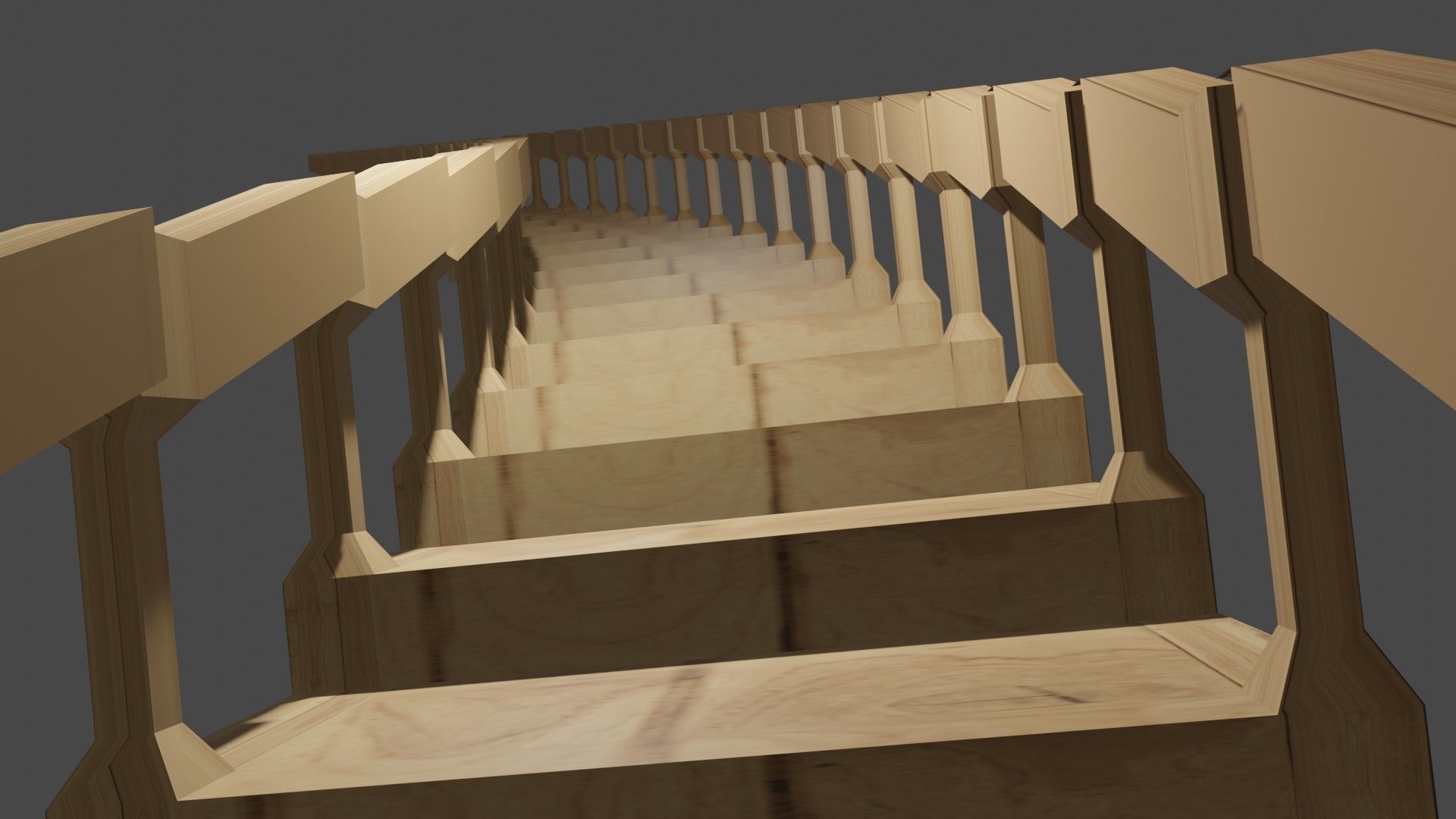 Wooden Ladder - stairs 3D model_7