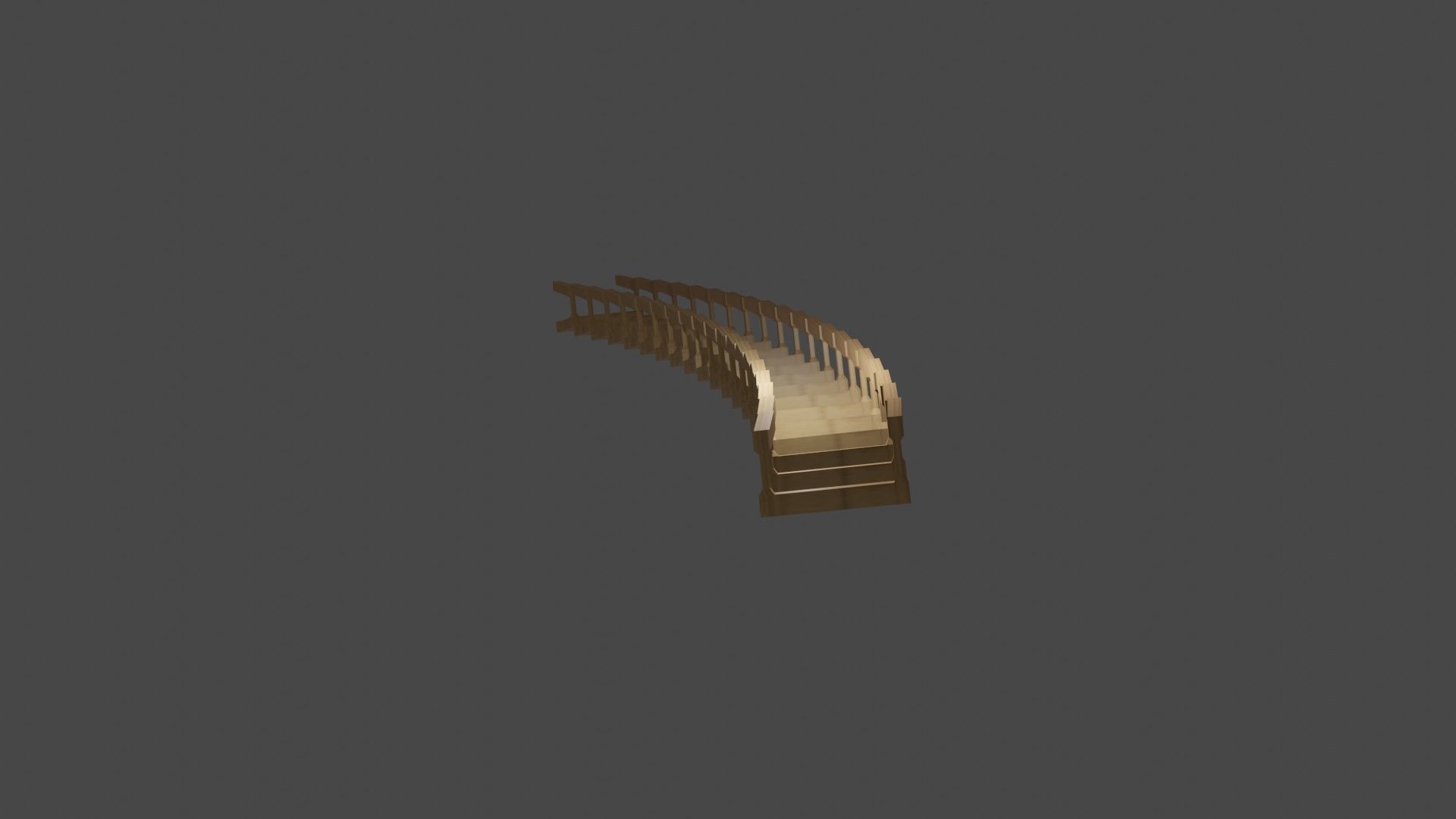 Wooden Ladder - stairs 3D model_2