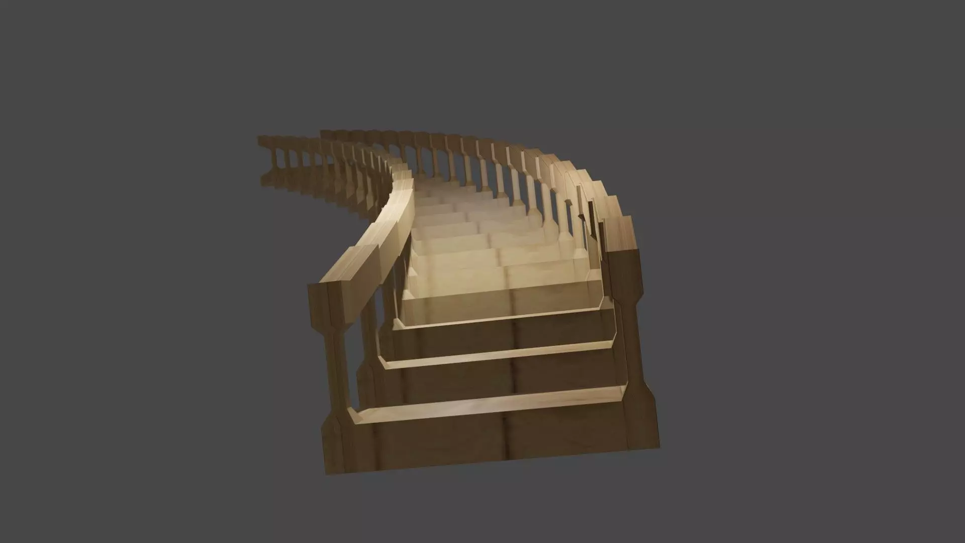 Wooden Ladder - stairs 3D model_0