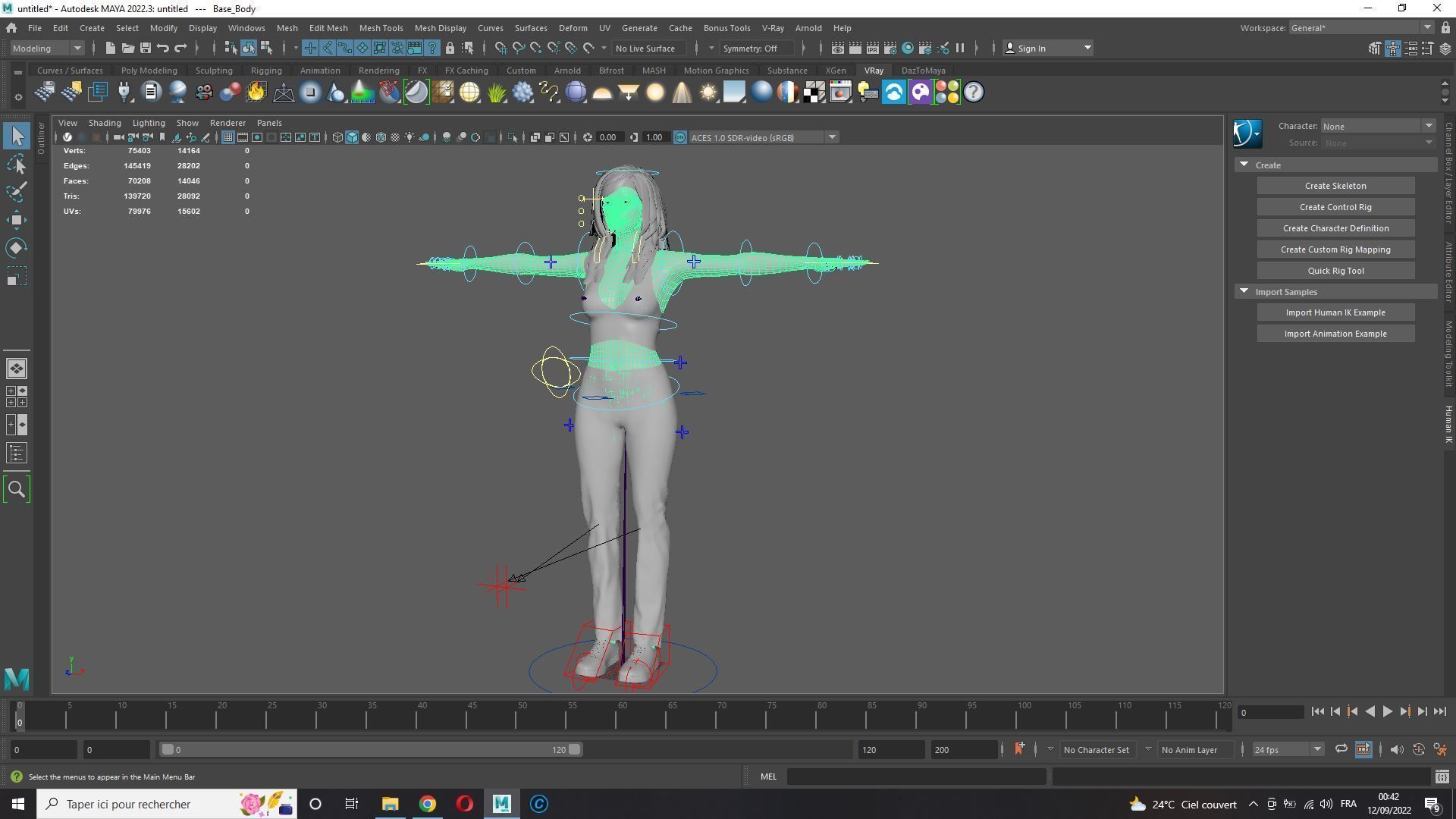 Realistic Female korean naked Low-poly 3D model_12