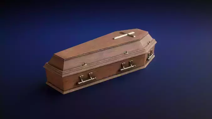 Coffin Low-poly 3D model