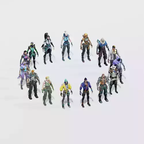 Valorant Character Pack 3D model