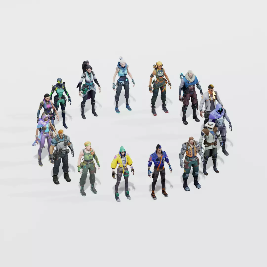 Valorant Character Pack 3D model_0