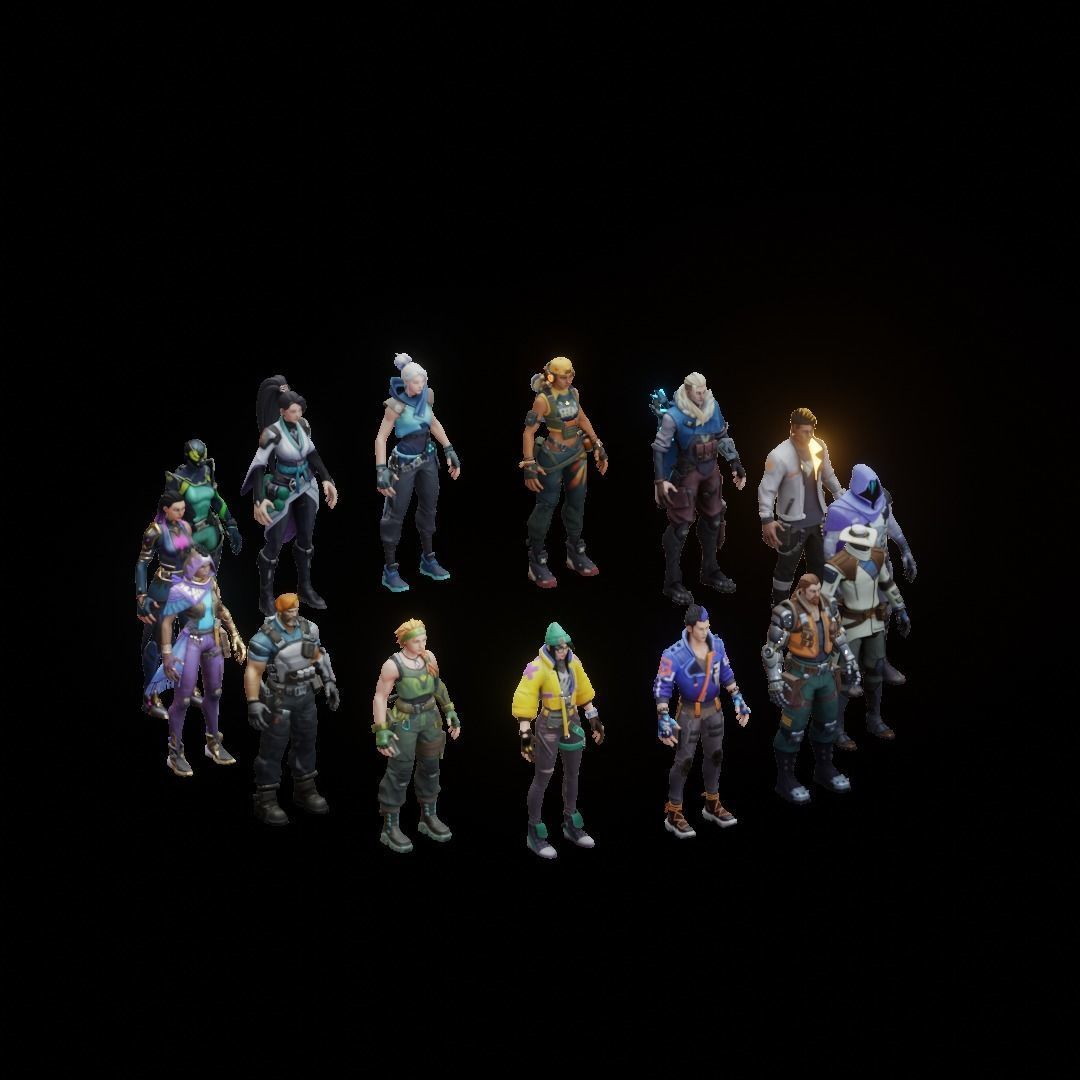 Valorant Character Pack 3D model_4