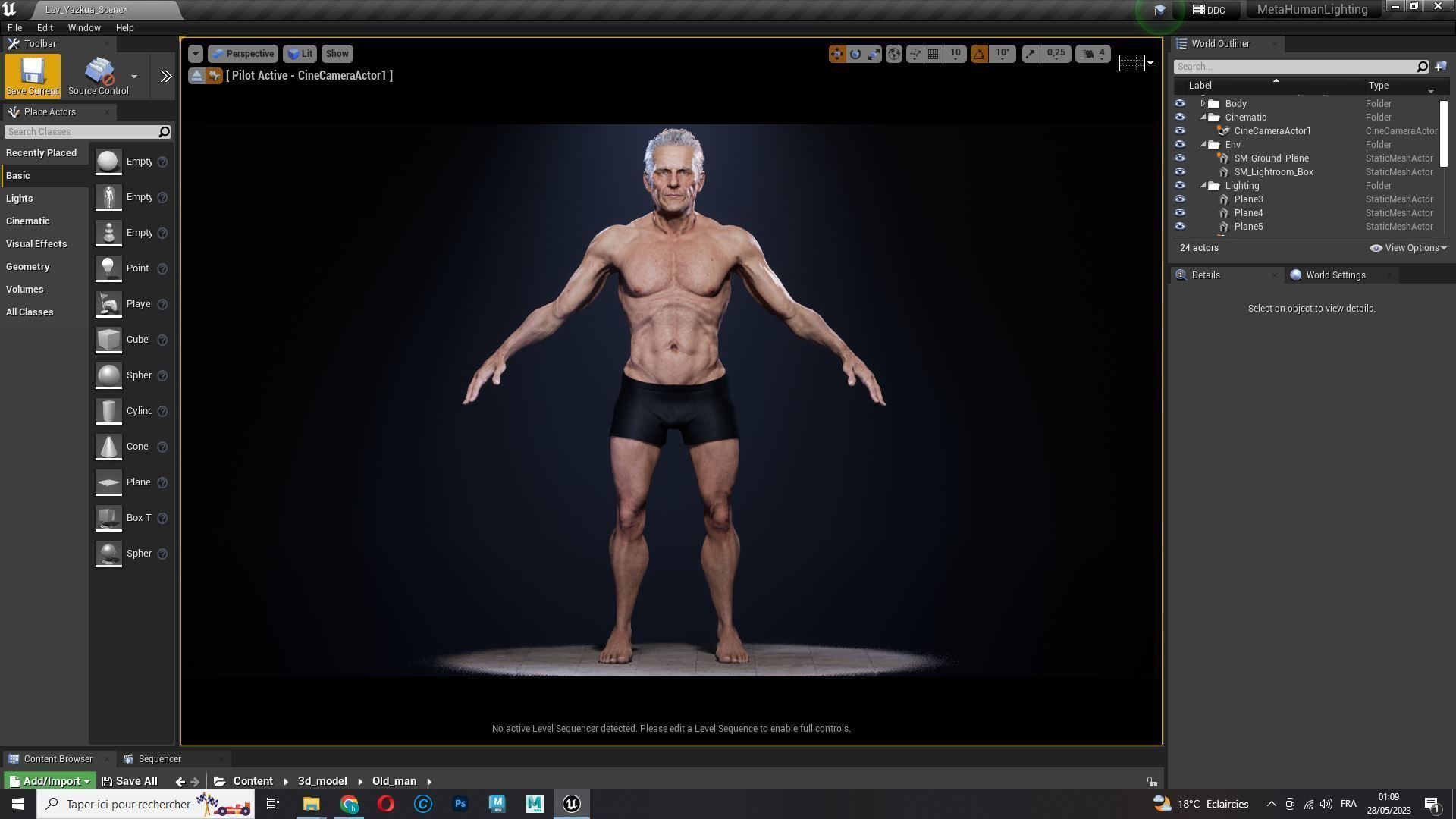 Realistic Old Man Low-poly 3D model_27