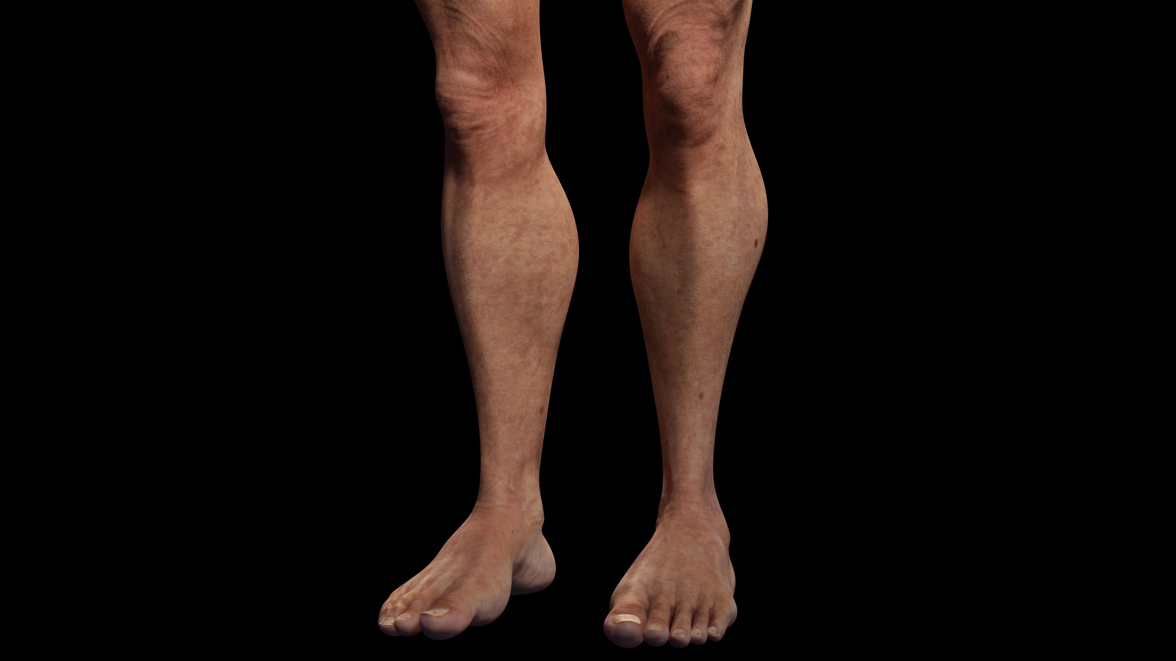 Realistic Old Man Low-poly 3D model_11