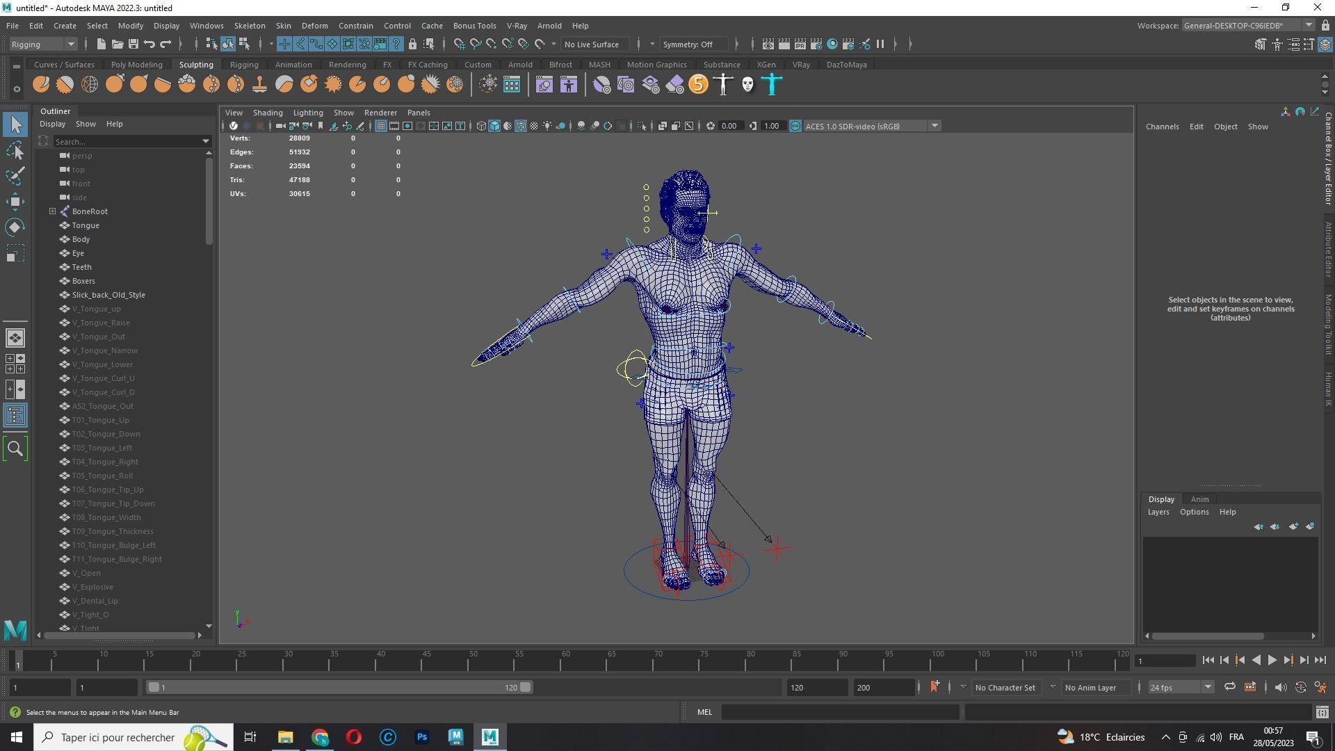 Realistic Old Man Low-poly 3D model_22