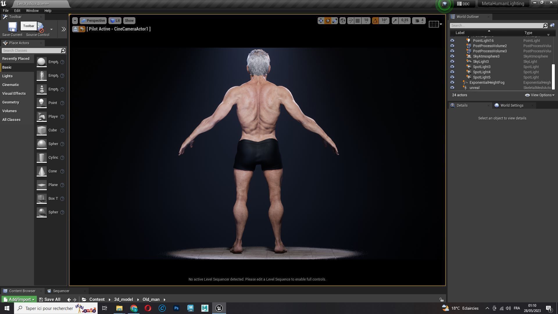 Realistic Old Man Low-poly 3D model_28