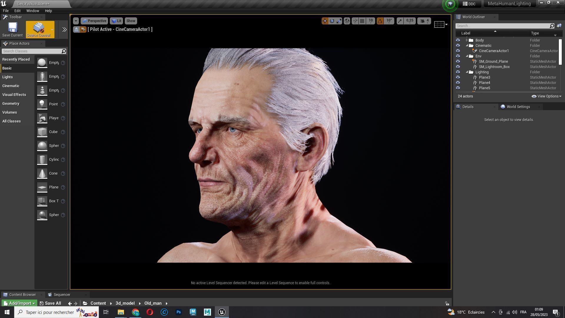 Realistic Old Man Low-poly 3D model_26