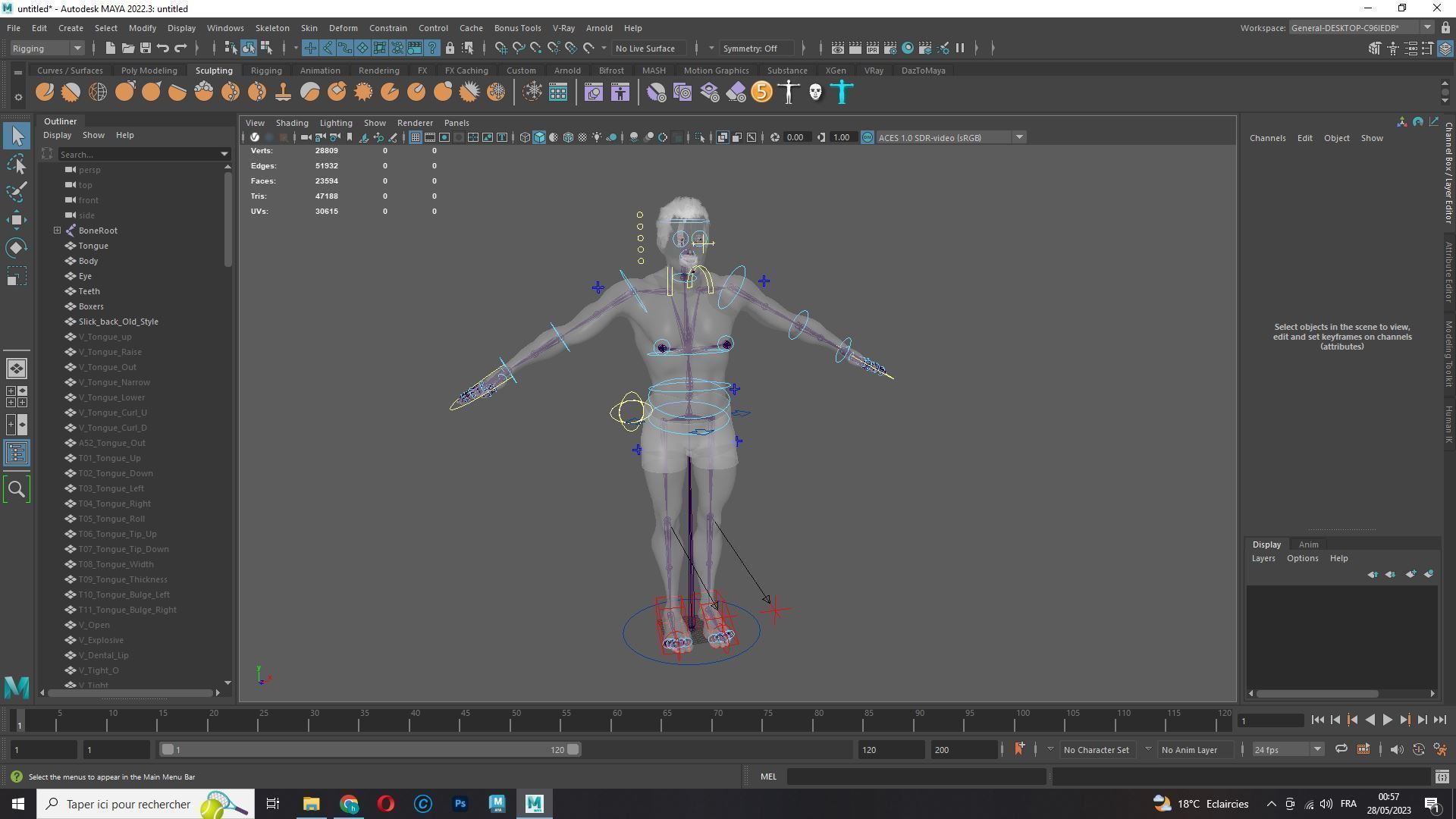 Realistic Old Man Low-poly 3D model_23